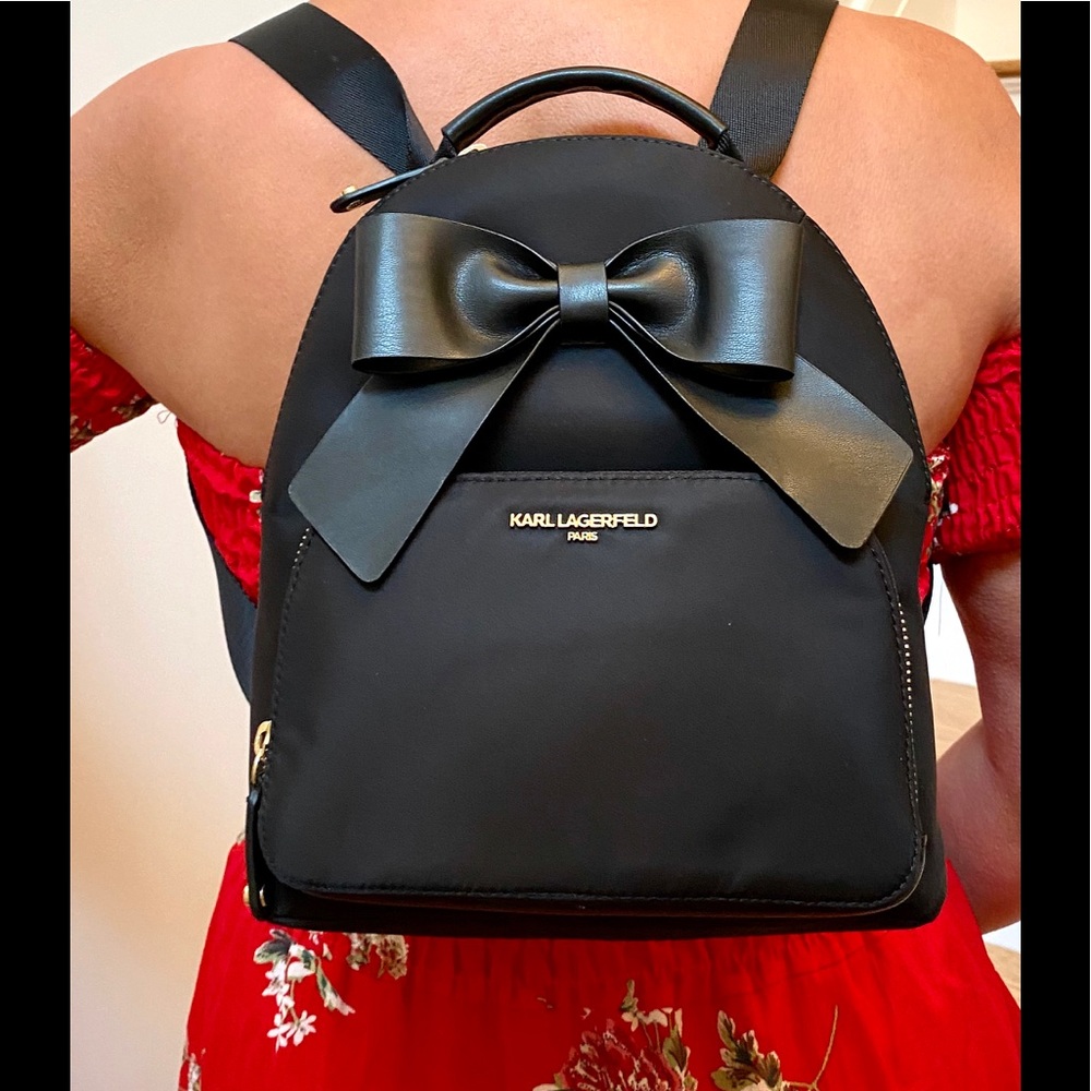 🎁 SOLD! NEW CUTE KARL LAGERFELD PARIS BACKPACK - Picture 3 of 11